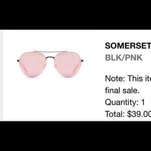 Quay black and pink sunglasses